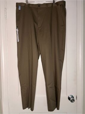 Haggar Premium No Iron Khaki Pants Mens 42x32 NWT